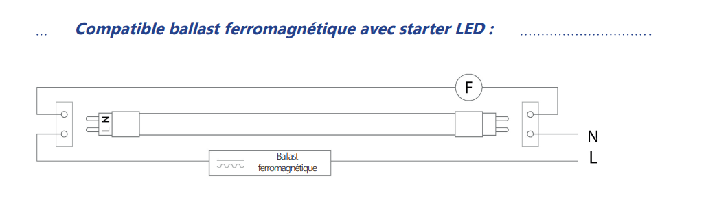 tube t8 avec starter 